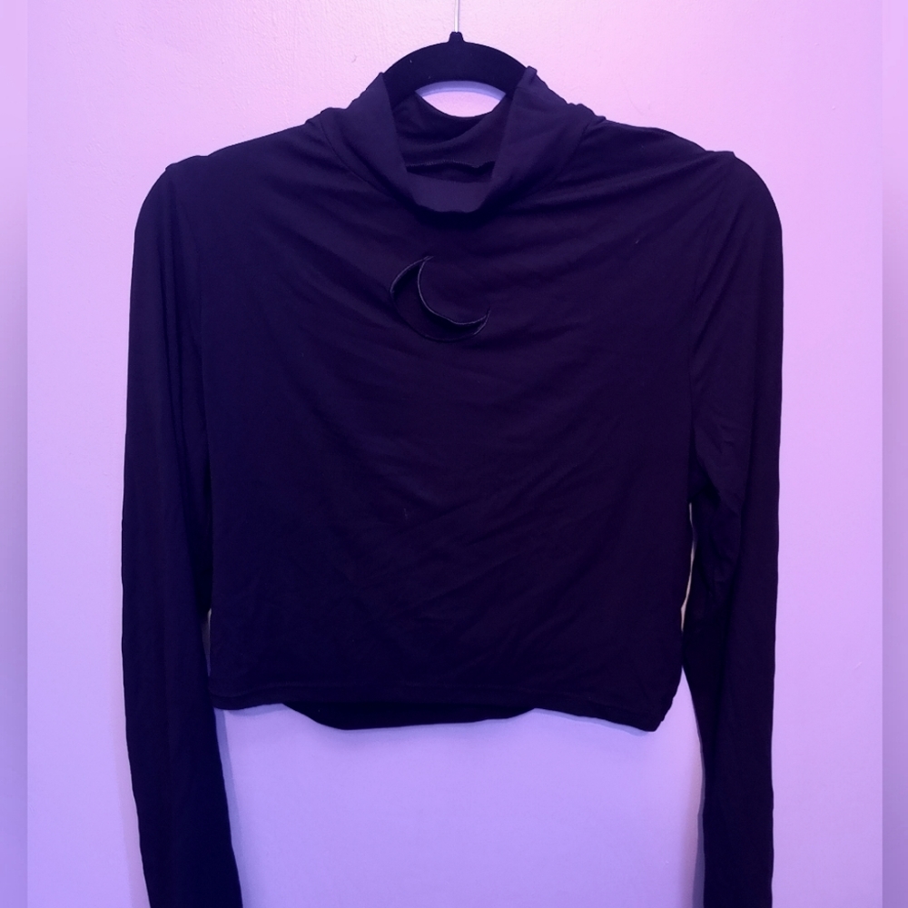 Crescent Moon Long Sleeve Crop